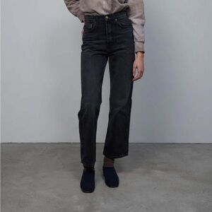 B SIDES Wide Relaxed Straight Woman Jeans Size 25 Plein High Rise